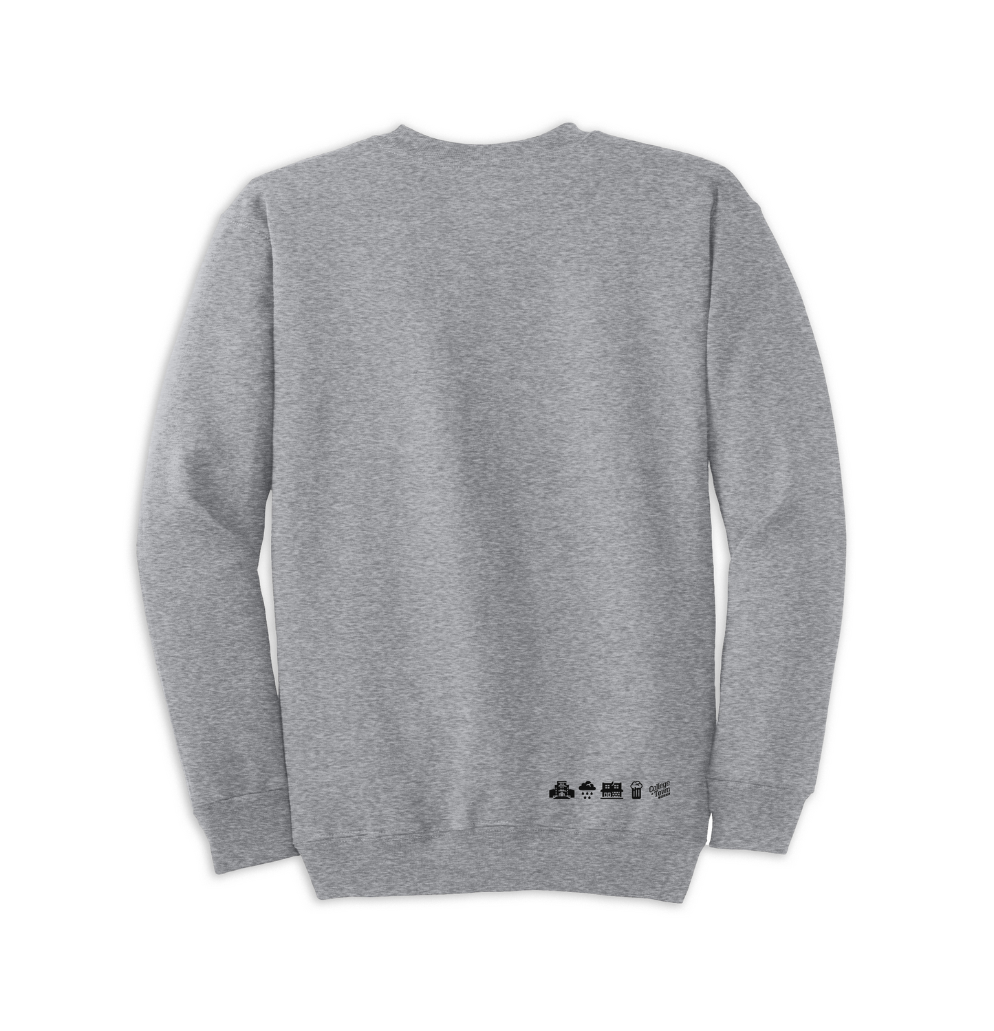 College Town Grey Heather Beaver State Crewneck Sweatshirt Back
