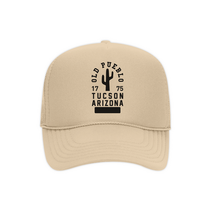 Old Pueblo Tucson High Profile Foam Trucker Hat (Tan)